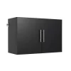 Prepac HangUps 36 in. W x 24 in. H x 16 in. D Upper Storage Cabinet in Black (1-Piece ) BSUW-0708-1