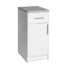 Prepac WED-1636 Wood Freestanding Garage Cabinet in White Laminate (16 in. W x 36 in. H x 24 in. D)