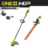 RYOBI P20120-HDG ONE+ HP 18V Brushless 13 in. Cordless Battery String Trimmer & 22 in. Cordless Hedge Trimmer w/4.0 Ah Battery & Charger