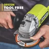 RYOBI PCL445K1 ONE+ 18V Cordless 4-1/2 in. Angle Grinder Kit with 4.0 Ah Battery and Charger