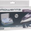 Rowenta DA1560 Travel-Ready 1000-Watt Compact Steam Iron Stainless Steel Soleplate 120-Volt and 240-Volt, 200-Hole, Purple