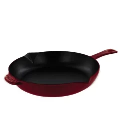 Staub 1222687 Cast Iron 10-inch Fry Pan - Grenadine, Made in France