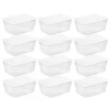 Sterilite 16 Quart Clear Plastic Stacking Storage Container Box, 12 Pack