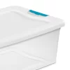 Sterilite 3.75 Gallon Stackable Plastic Storage Tote With Lid, Clear, 12 Count
