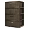 Sterilite 4 Drawer Wide Weave Tower Espresso