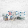 Sterilite 54 Qt. Gasket Box Plastic, Blue Aquarium, Set of 4