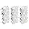 Sterilite Medium Ultra Plastic Storage Organizer Basket, White, (18 Pack)