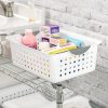 Sterilite Medium Ultra Plastic Storage Organizer Basket, White, (18 Pack)
