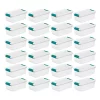 Sterilite Plastic 6 Quart Storage Box Container with Latching Lid, 24 Pack