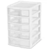 Sterilite Small 5-Drawer Unit, White