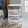 Sterilite Wide 3 Drawer Tower White