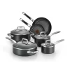 T-Fal C517SA64 Wearever 10 Piece Professional Cookware Set, Multi, Black