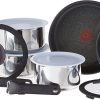 T-fal Ingenio Preference Stainless Steel Cookware Set-Fry, Sauce Pans, Pots, Lids & Removable Handles, 13 piece