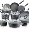 T-fal Ultimate Hard Anodized Nonstick 17 Piece Cookware Set, Black