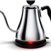 Willow & Everett Electric Gooseneck Kettle - 1L, 120 Volt, Stainless Steel Electric Tea Kettle - Water Pot Heater/Warmer, Coffee & Tea