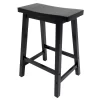 Winsome Wood Satori Saddle Seat Counter Stool, Black Finish