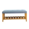 ACME Furniture Acme 96684 Charla Bench, Blue and Oak, One Size