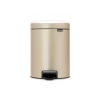 Brabantia NewIcon 1.3 Gal. Champagne Steel Step-On Trash Can