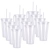 Celebrate It 12 Pack: 18oz. Plastic Tumbler with Straw