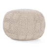 Christopher Knight GDFStudio Valentine Hand Knit Fabric Pouf (Ivory)