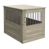 ClosetMaid Pet Crate End Table Furniture for Medium Dogs or Cats Under 25 lbs, Earth Gray Wood Grain Finish