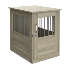 ClosetMaid Pet Crate End Table Furniture for Small Dogs or Cats Under 12 lbs, Earth Gray Wood Grain Finish