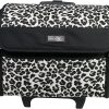 Everything Mary Collapsible Cheetah Print Rolling Sewing Machine Tote