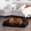 FurHaven Plush & Suede Full Support Orthopedic Sofa Dog & Cat Bed, Espresso, Large