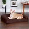 FurHaven Quilted Orthopedic Sofa Cat & Dog Bed w Removable Cover, Coffee, Medium.