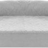FurHaven Quilted Orthopedic Sofa Cat & Dog Bed w/ Removable Cover, Silver Gray, Medium