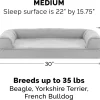 FurHaven Quilted Orthopedic Sofa Cat & Dog Bed w/ Removable Cover, Silver Gray, Medium