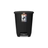 GLAD 20 gal Plastic Kitchen Step On Garbage Can, Black