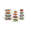 Joyful by JoyJolt 24-Piece Light Gray Glass Storage Container Set with Leakproof Lids