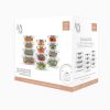 Joyful by JoyJolt 24-Piece Light Gray Glass Storage Container Set with Leakproof Lids