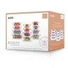 Joyful by JoyJolt 24-Piece Purple Glass Storage Container Set with Leakproof Lids