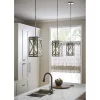 Kichler Stetton Anvil Iron and Distressed Antique Grey Farmhouse Square Mini Pendant Light