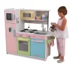 KidKraft Uptown Pastel Wooden Play Kitchen with Chalkboard, Play Phone, and See-Through Doors, Gift for Ages 3+