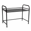 Mind Reader Black Metal Rack Utility Shelf & Microwave Stand with Hooks