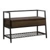 Sauder North Avenue Storage Bench, Smoked Oak finish