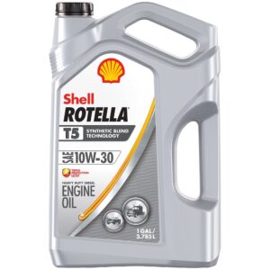 Shell Rotella T5 Synthetic Blend 10W-30 Diesel Engine Oil, 1-Gallon, 3 Pack Case