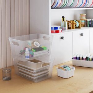 Simply Tidy 12 Pack: 5.8qt. Clear V-Basket