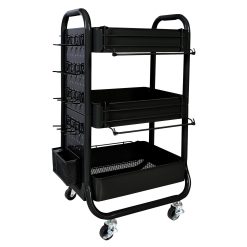 Simply Tidy Gramercy Rolling Cart, Black