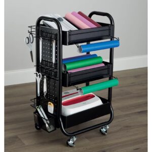 Simply Tidy Gramercy Rolling Cart, Black