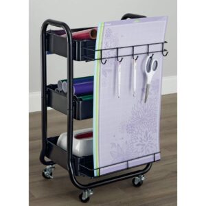 Simply Tidy Gramercy Rolling Cart, Black