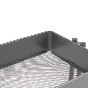 Simply Tidy Lexington 3-Tier Rolling Cart, Gray