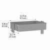 Simply Tidy Lexington 3-Tier Rolling Cart, Gray