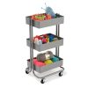 Simply Tidy Lexington 3-Tier Rolling Cart, Gray