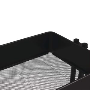 Simply Tidy Lexington 3-Tier Rolling Cart, Matte Black
