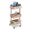 Simply Tidy Lexington 3-Tier Rolling Cart, Rose Gold