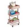 Simply Tidy Lexington 3-Tier Rolling Cart, Rose Gold